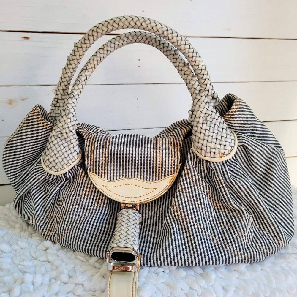 Fendi Zucca Spy Bag, Ticking Stripe, Fabric